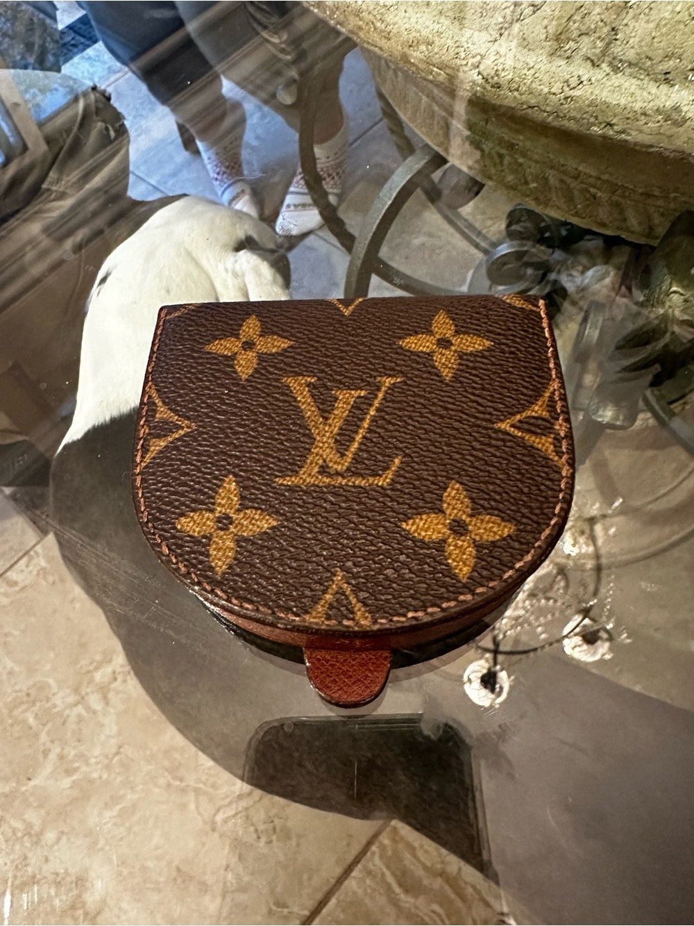 Authentic Louis Vuitton Monogram Coin Case - Brown & Tan - Picture 2 of 9